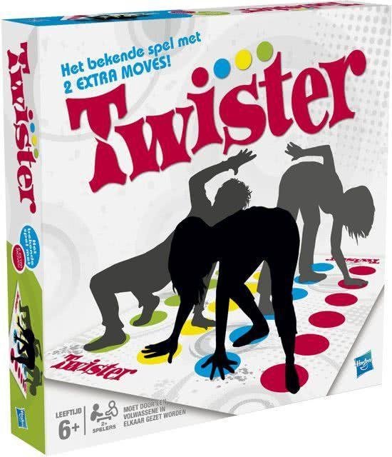 Gezelschapsspel Twister voor peuters, kleuters, kinderen en volwassenen