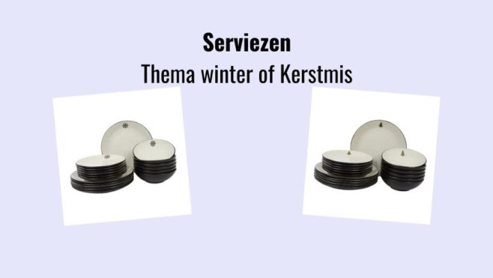 Serviezen thema winter of Kerstmis 6 personen - shoppen - GeraRaakt.nl