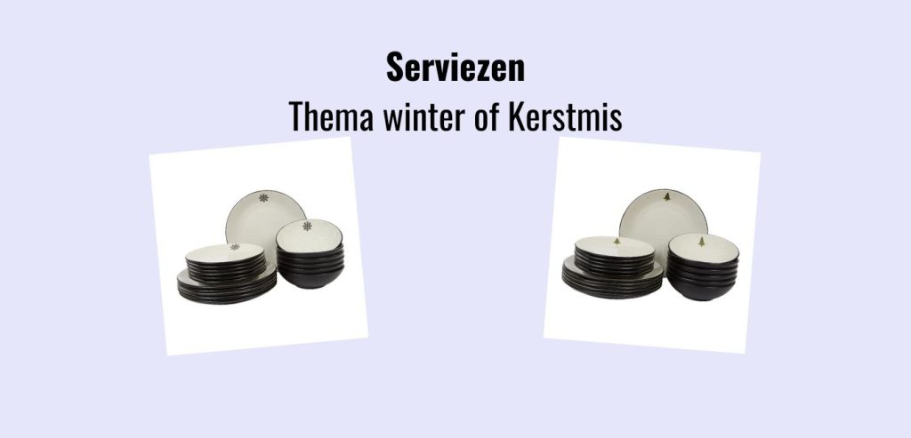 Serviezen thema winter of Kerstmis 6 personen - shoppen - GeraRaakt.nl